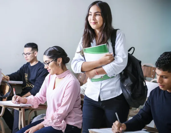 Students smiling together